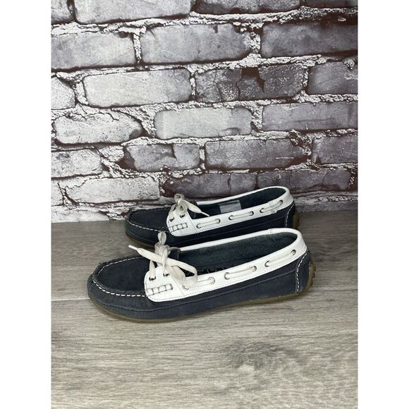 SOUL of AFRICA Nerina Juliet White Blue Leather Bow Ballet Flats Women 7M US/38 - Picture 12 of 16